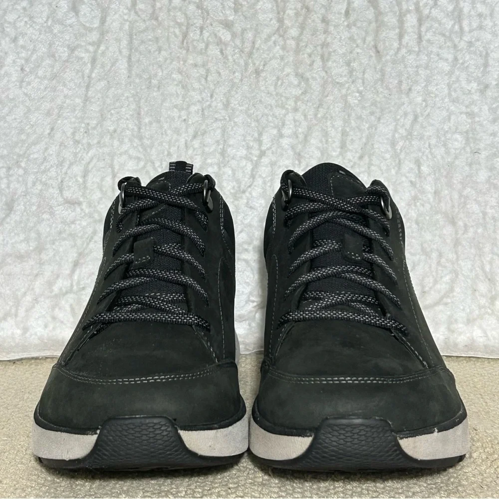 Clarks Womens Black Wave 2.0 Nubuck/Textile Waterproof Lace Sneaker Shoes SZ 9.5 - Picture 3 of 11
